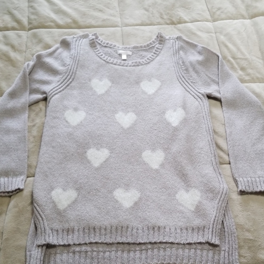 Grey heart sweater